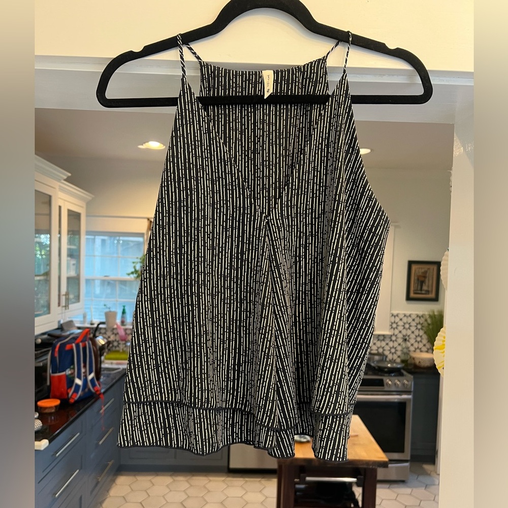 Tyche Black and White Patterned Top